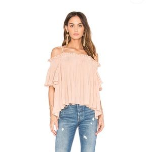 Endless Rose off the shoulder top in Dusty Pink.